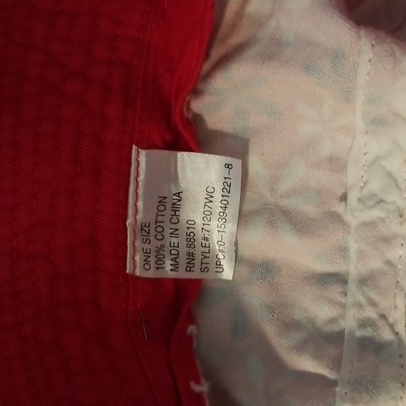 BABY's Red Daisy Patterned Cotton Bucket Hat - Picture 6 of 6